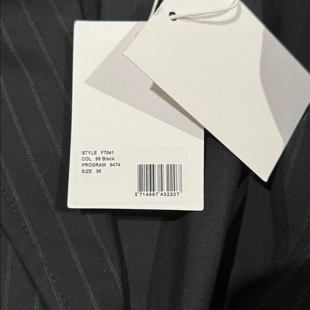 NWT GANNI +NET SUSTAIN pinstriped recycled-twill mini dress size 36 (small) - Picture 7 of 7